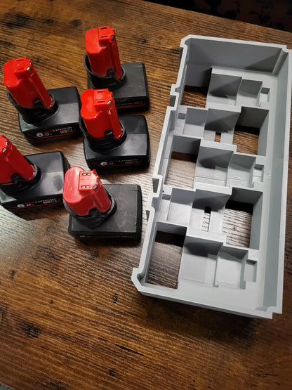 Packout Drawer Insert for Large M12 Batteries (MDD-12LB) - Milwaukee Dave Design