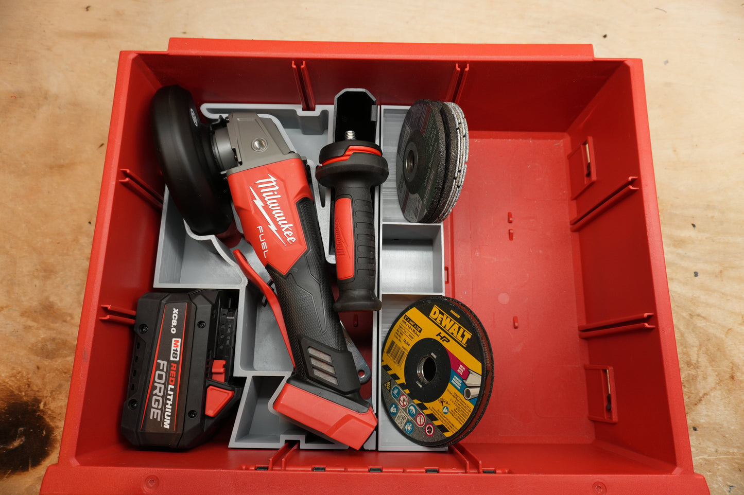 Packout 2- Drawer Insert For Milwaukee M18 FUEL 4 1/2" Grinder 2880 (MAG2880 D)