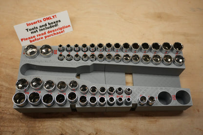 Packout Drawer Insert for M12 FUEL 3/8" Extended Reach High Speed Ratchet and 56-Piece Socket Set (ERASH HS) - Sidewinder Style