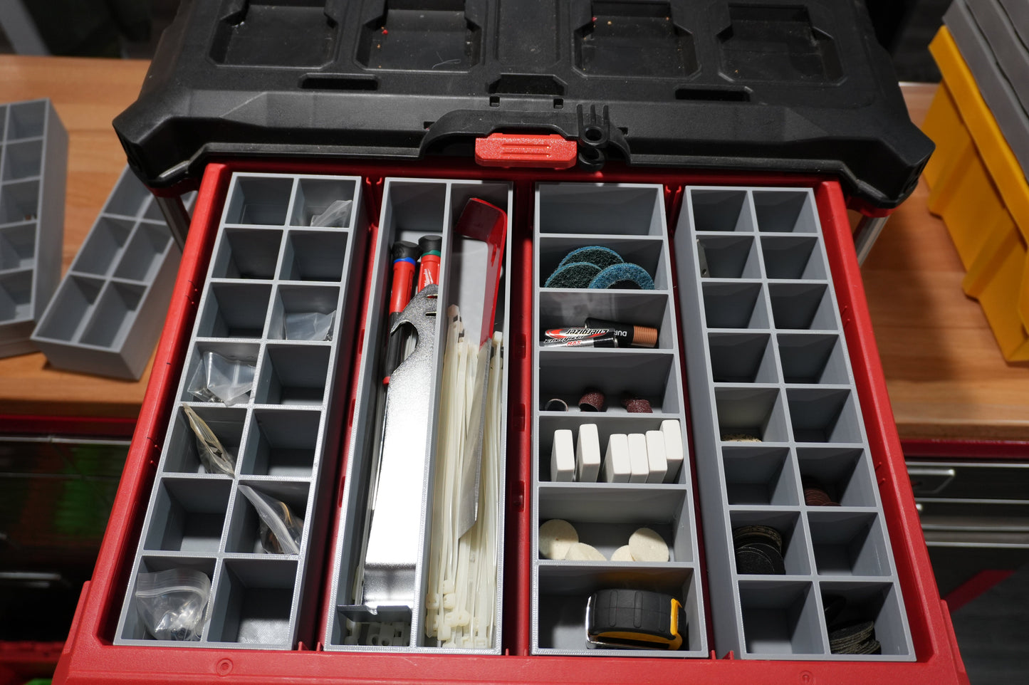 Packout 4-Drawer Inserts - Single Barrel Flex Bins