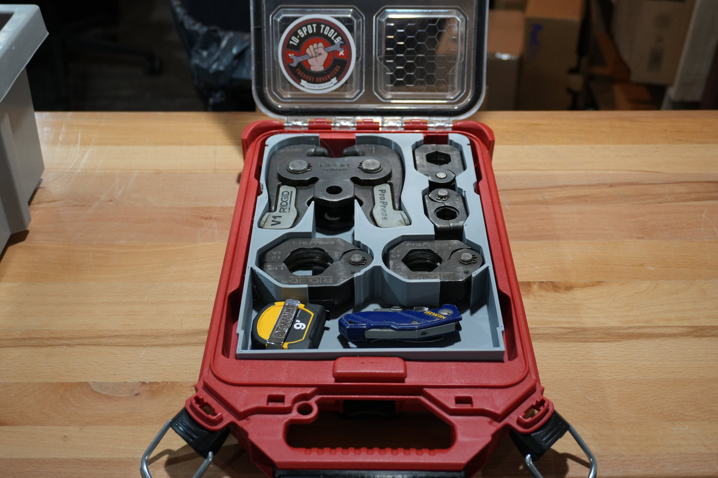 Packout Low Profile Organizer Insert for Ridgid V1 Pivoting Press Ring Kit (RV1 LP)
