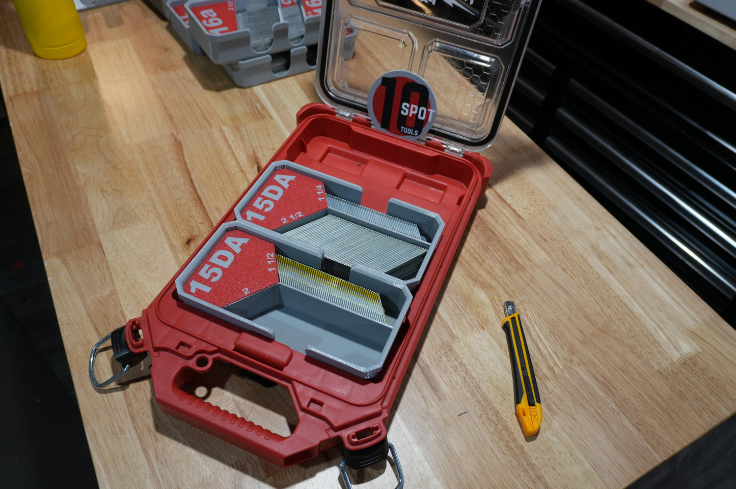 Packout Low Profile 15ga. DA short stick Finish Nail Caddies (LPNC15)