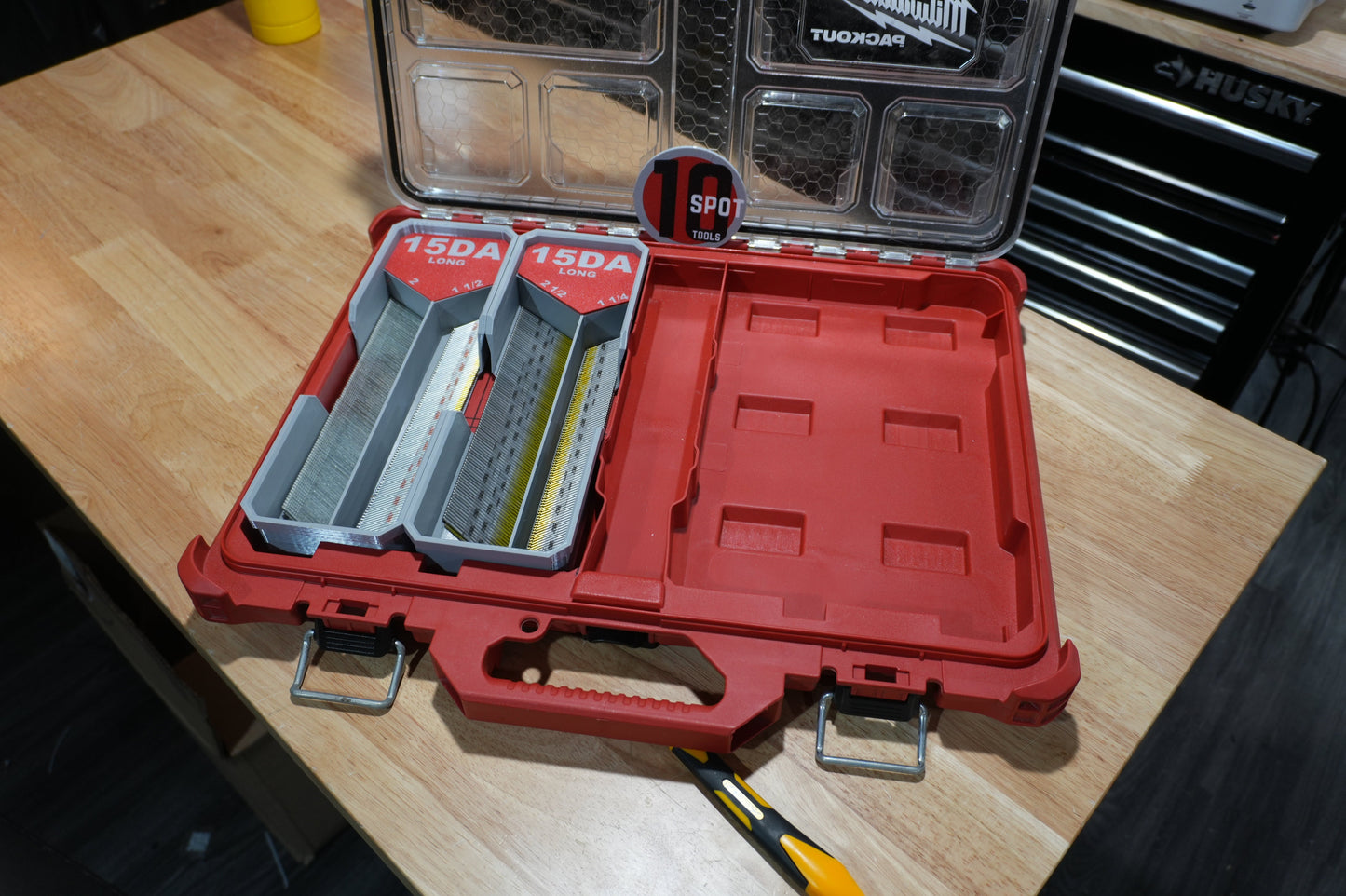 Packout Low Profile Organizer 15ga. DA Long Stick Nail Caddies (LPNC15L)