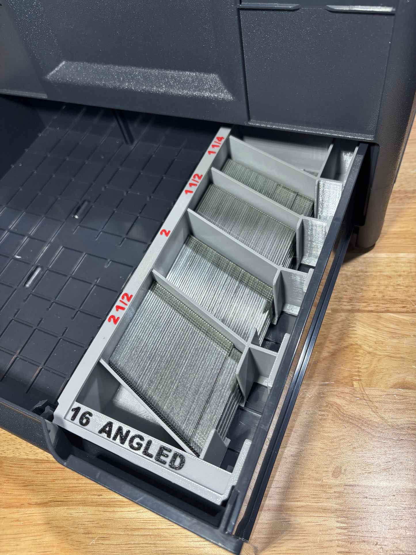 16 ga Angled Finish Nail Caddy for Systainer Drawers (SYS-NC16a)