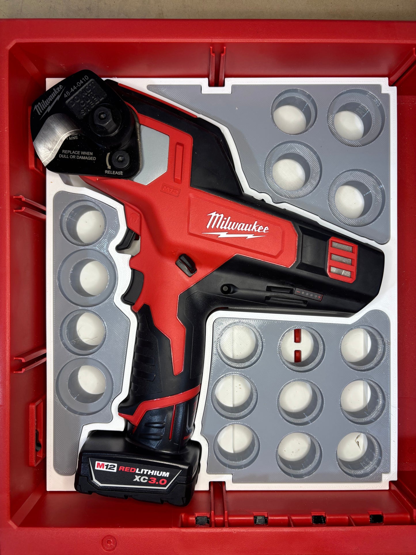 Packout Drawer Insert For Milwaukee M12 Cable Cutter (MCC D)