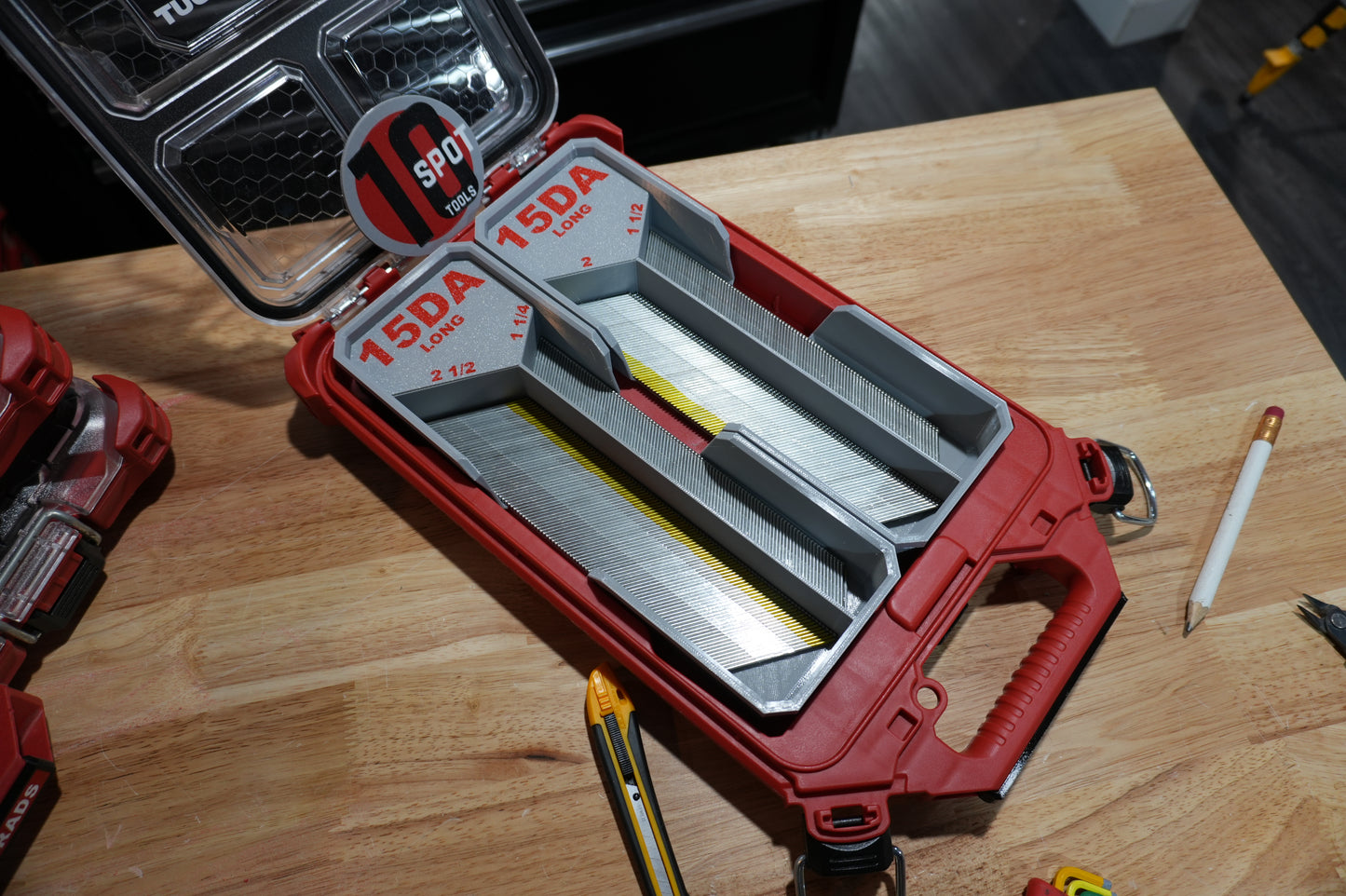 Packout Low Profile Organizer 15ga. DA Long Stick Nail Caddies (LPNC15L)