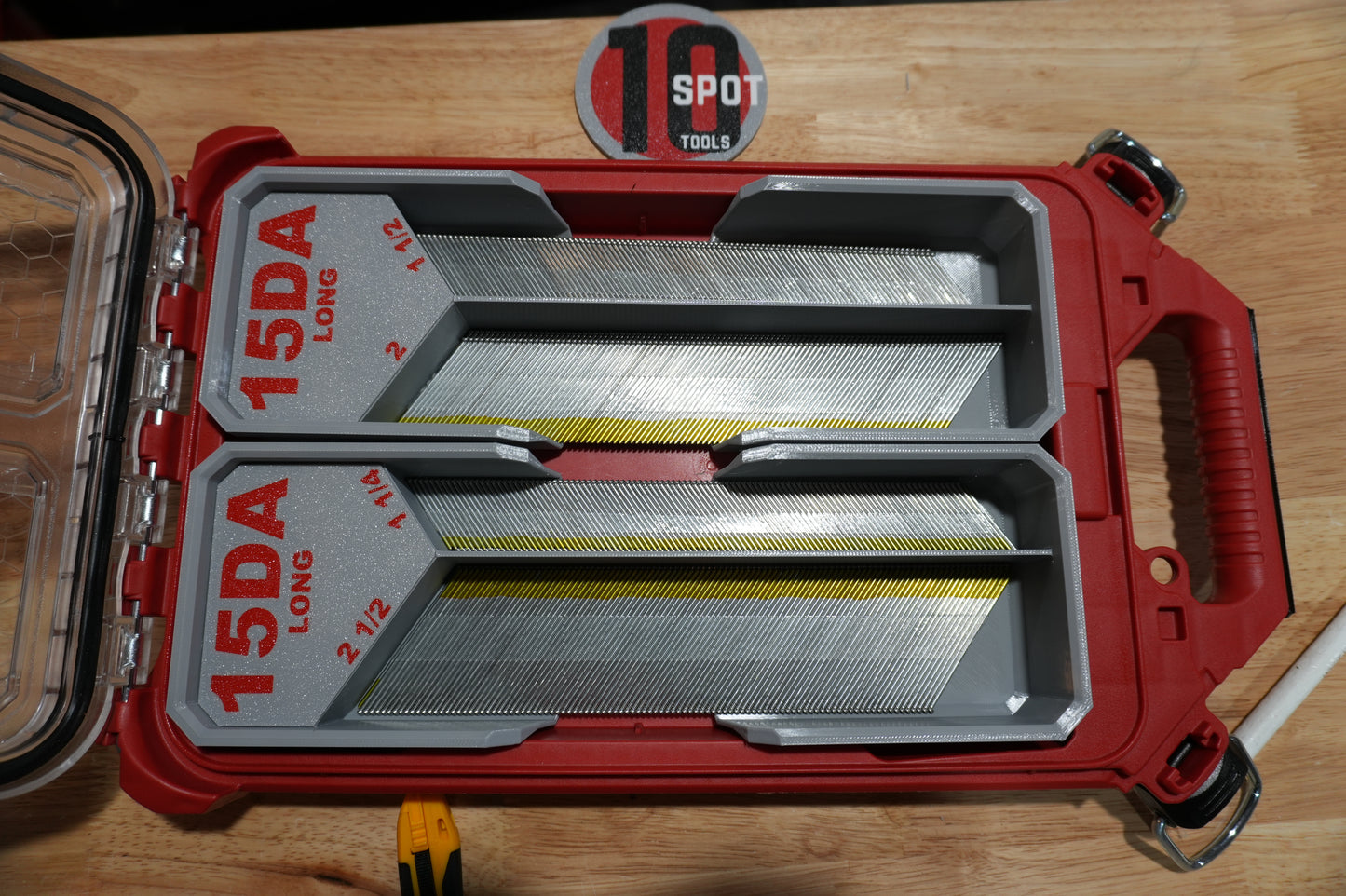 Packout Low Profile Organizer 15ga. DA Long Stick Nail Caddies (LPNC15L)