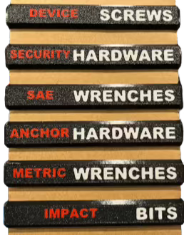Low Profile Packout Organizer Labels - Gray Background