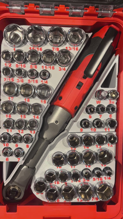 Packout Insert For M12 Extended Reach 3/8" Ratchet and 56-Piece Socket Set (MERSH)