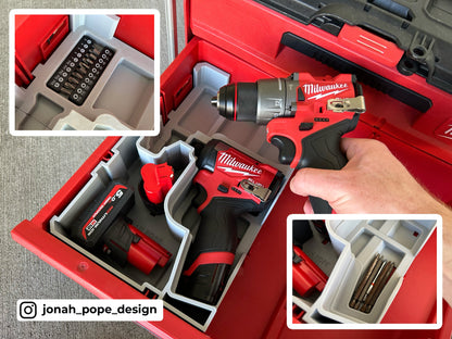 Packout Drawer Insert For M12 Gen 3 Drill/Impact Driver - Jonah Pope Design (JPD-DID3)